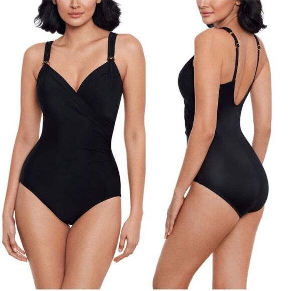 Miraclesuit Black One Piece Swimsuit NWT - Picture 1 of 10
